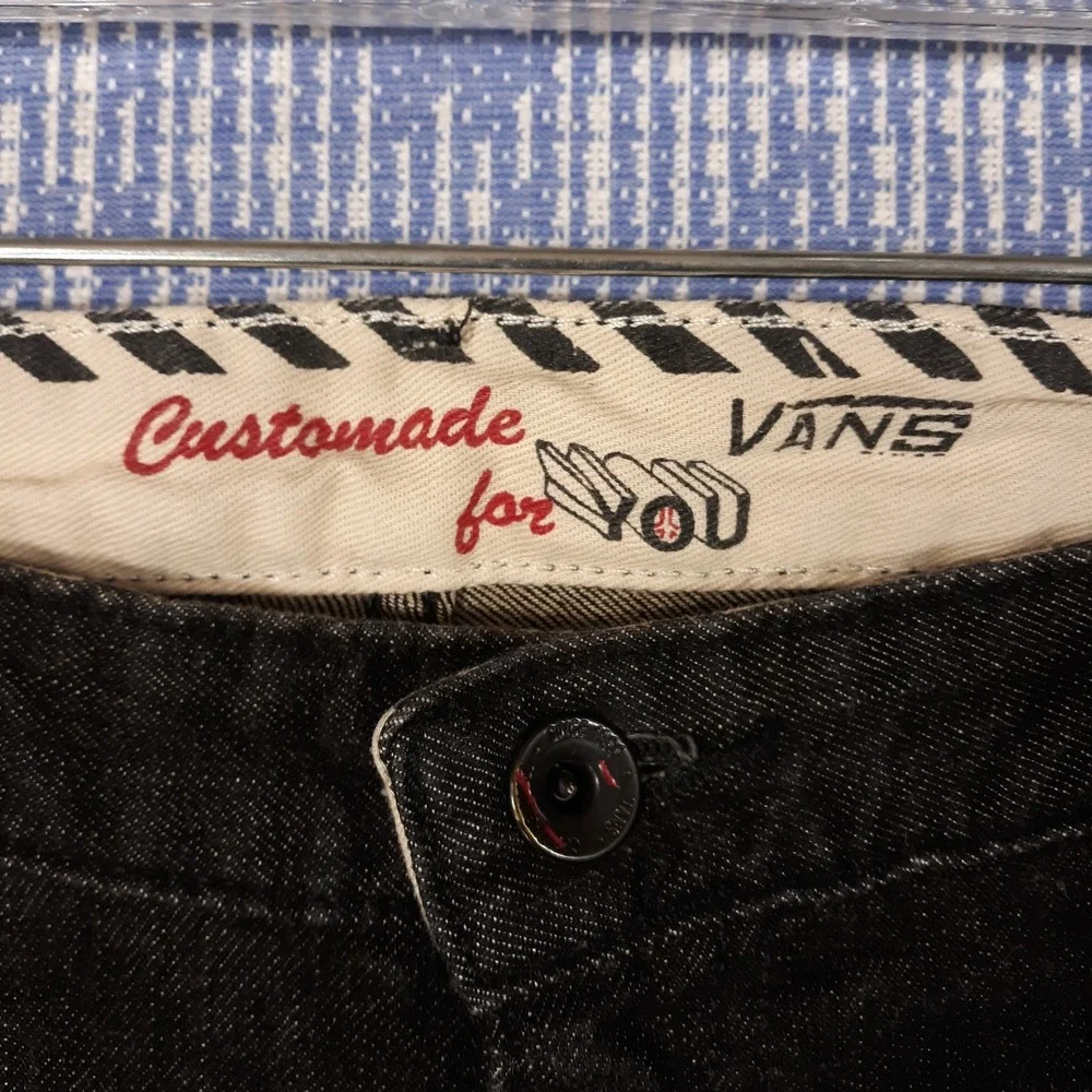 Vans Off The Wall Jeans Mens 36 x 30 Denim 5-Pocket Black Y2K Skateboarding